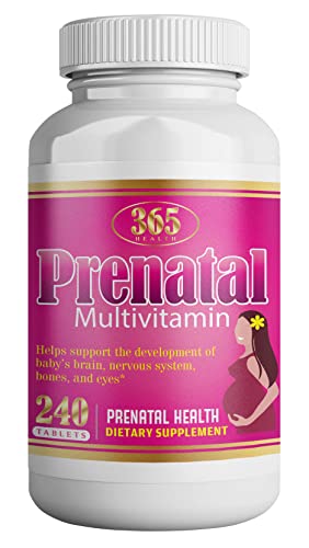 365 Health Prenatal Multivitamin with Folic Acid, Dietary Supplement for Daily Nutritional Support HEALTH LFE