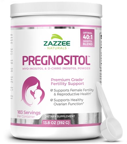 Zazzee PREGNOSITOL Powder, 183 Servings, 6 Month Supply, Premium Myo-Inositol Zazzee