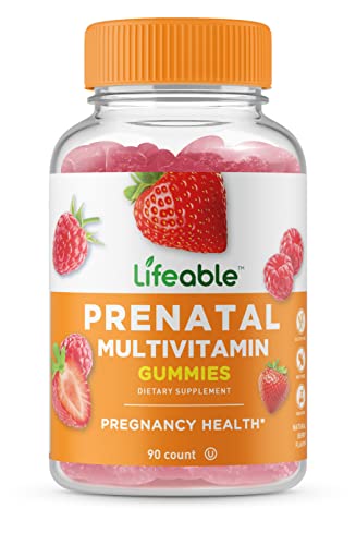 Lifeable Prenatal Multivitamin - Great Tasting Natural Flavor Gummy - Vegetarian Vitamin Supplement Lifeable