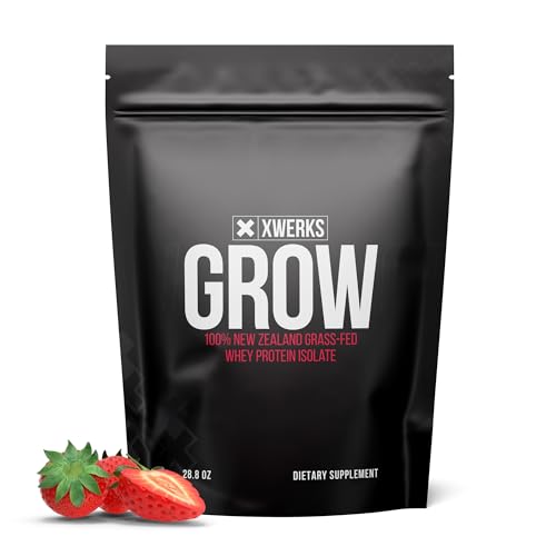 Xwerks Grow 100% New Zealand Grass-Fed Whey Protein - 25g of Pure Isolate Protein Xwerks