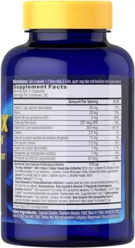 MHP Anadrox Pump & Burn, Nitric Oxide Fat Burning Inferno, 112 capsules Maximum Human Performance