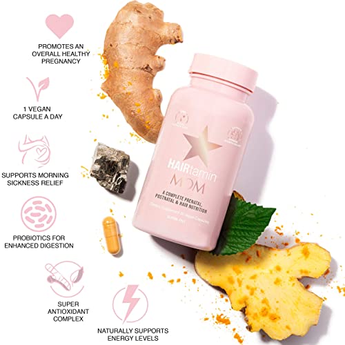 HAIRtamin MOM Vegan Prenatal & Postnatal Multivitamin Supplement & Hair Vitamin Pregnancy HAIRtamin