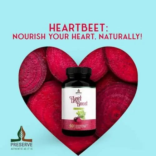 PRESERVE Organic Beetroot casules 16,000mg Per Serving, Natural Monthly Supplement PRESERVE