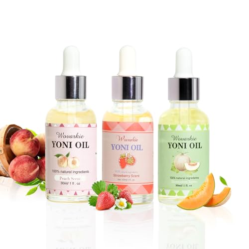 Yoni Oil for Women Set Of 3, 100% Natural Feminine Oil Intimate Deodorant for Women, Eliminates Odor Wovarkie