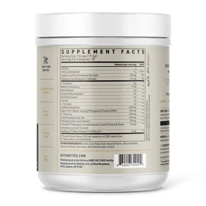 SHIFTED Premium Pre Workout Powder, Energy & Focus Supplement with Creatine Monohydrate SHIFTED