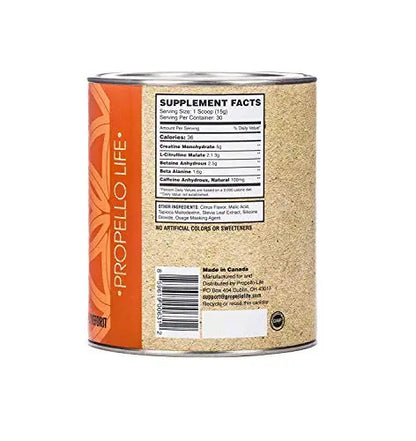 Propello Life Pre-Workout Drink Mix, West Coast Citrus, 450g Propello Life