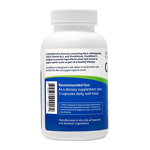 CountBoost for Men - Male Fertility Supplement to Support Count - with Ashwagandha, Maca Fairhaven Health
