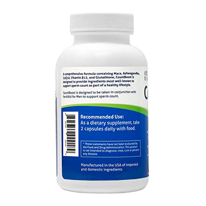 CountBoost for Men - Male Fertility Supplement to Support Count - with Ashwagandha, Maca Fairhaven Health