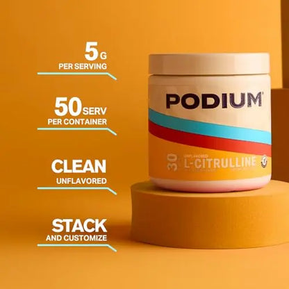 Podium Nutrition, Solos | L-Citrulline, 30 Servings, Unflavored, Boost Athletic Performance Podium Nutrition