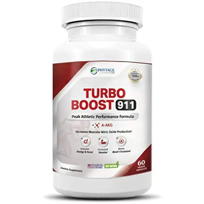 Phytage Labs Turbo Boost 911 Nitric Oxide Booster, Circulation, Energy Boost, Mental Focus Phytage Labs