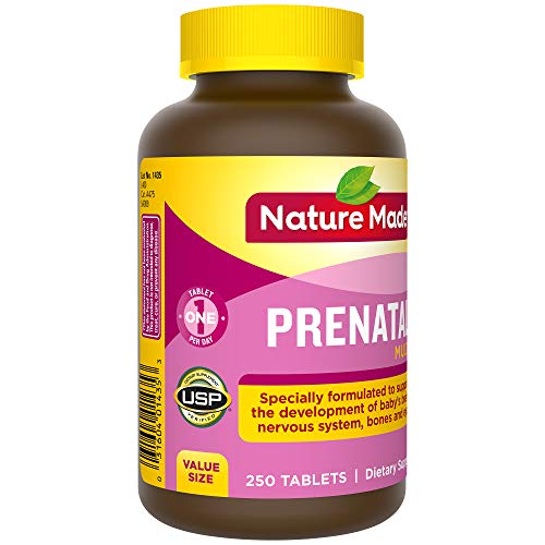 Nature Made Prenatal Multivitamin with Folic Acid, Prenatal Vitamin and Mineral Supplement Nature Made
