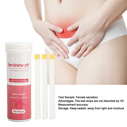 100pcs Vaginal Health PH Test Strips, Accurate Feminine pH Testing for Intimate Health Horoper