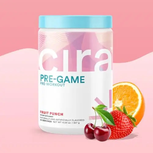 Cira Pre-Game Pre Workout Powder for Women - Preworkout Energy Supplement for Nitric Cira