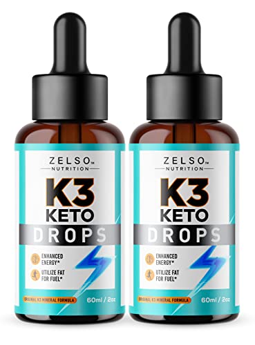 (2 Pack) K3 Keto Drops for Weight Loss - Fat Burner & Metabolism Booster | Advanced Keto ZELSO