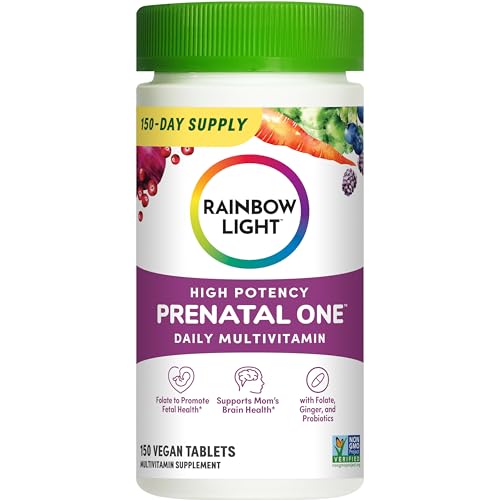 Rainbow Light Prenatal One High Potency Daily Multivitamin with Folate, Ginger and Probiotics Rainbow Light