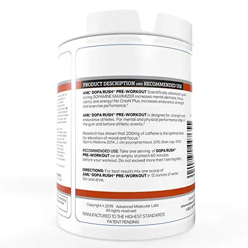 AML ADVANCED MOLECULAR LABS Preworkout, Performance Enhancer, Increases Drive AML ADVANCED MOLECULAR LABS