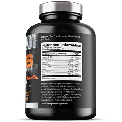 ZM6 - High Strength Zinc Magnesium Supplement - Zinc & Magnesium for Muscle Function Iron Labs Nutrition