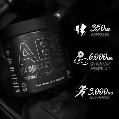 ABE Pre Workout Powder - All Black Everything Pre Workout Energy Drink with Citrulline ABE all black everything