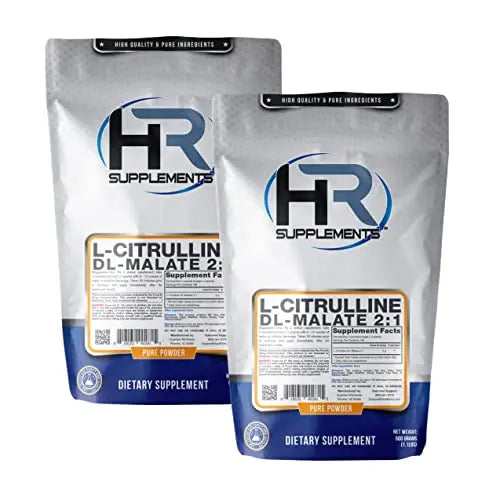 HR Supplements L-Citrulline DL-Malate 2:1 Powder, 1 Kilogram (2.2 Lbs), Unflavored Hard Rhino