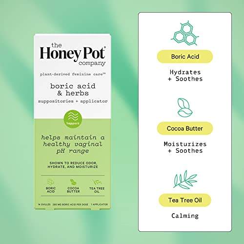 The Honey Pot Company 7 Day Boric Acid & Herbs Suppositories - Maintains and Balances Healthy The Honey Pot CompanyBuy Supplements Australia