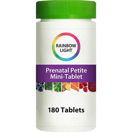 Rainbow Light Prenatal Petite Mini-Tab Multivitamin Plus Superfoods & Probiotics - Organic Daily Rainbow Light
