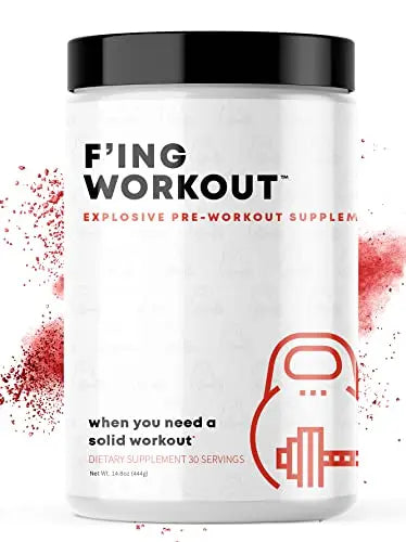 F'ing Workout - Explosive Pre-Workout Supplement (Sour Peach Rings) F'ing