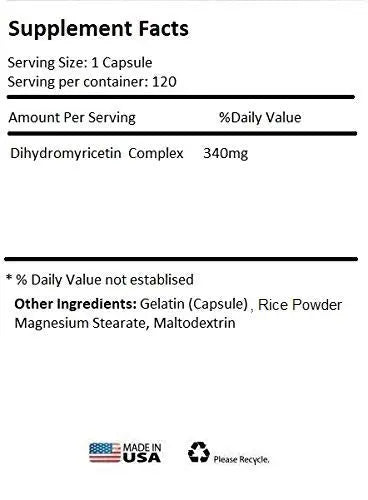 Absonutrix Dihydromyricetin - 520 mg, 120 Servings, Made in USA, Quick Absorption, Quality Potent Ingredients, Third-Party Tested, Non-GMO, GMP Certified, Cruelty Free Products Absonutrix buy supplements Au