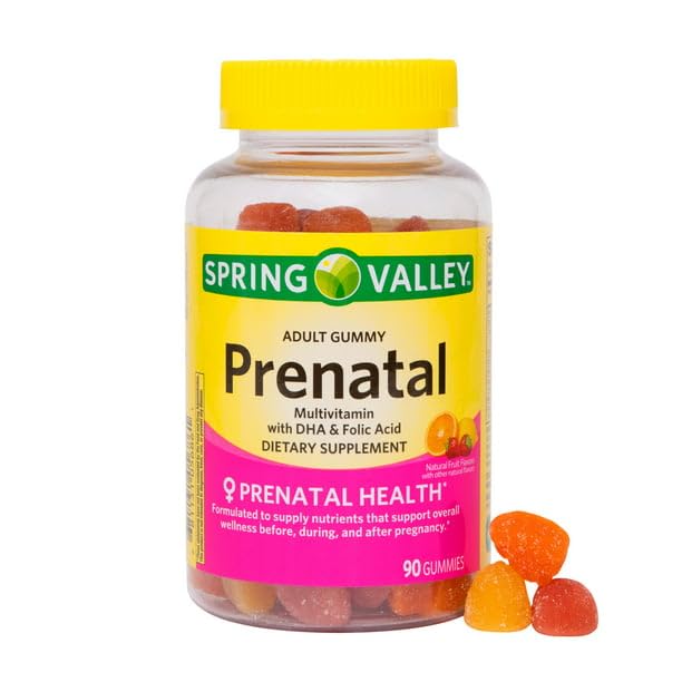IKJ Prenatal Multivitamin Gummies with DHA and Folic Acid, 90 Count IKJ