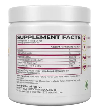 IVL - CircuMax Gold - Nitric Oxide Supplement Powder Boost - Organic Beets - Beetroot IVL