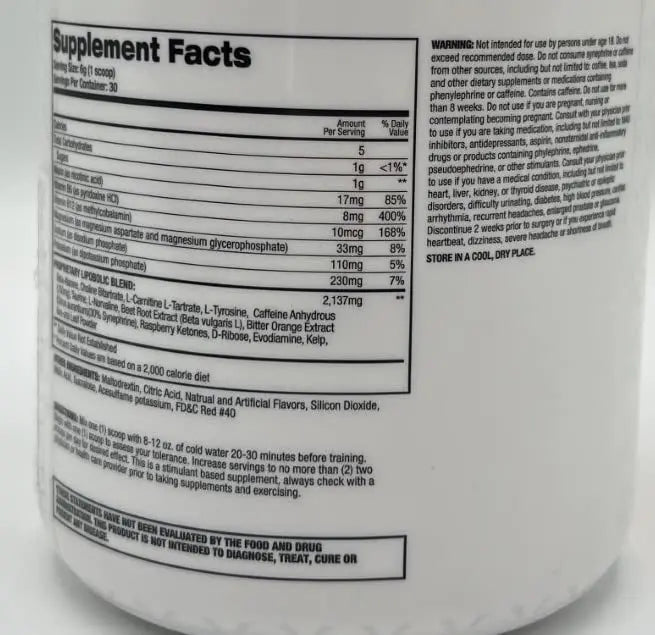 Top Secret Nutrition Cardio Igniter Pre-Workout Supplement with Beta-Alanine, L-Carnitine Top Secret Nutrition