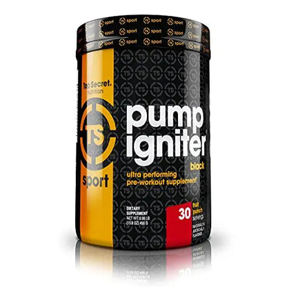 Top Secret Nutrition Pump Igniter Black, Fruit Punch, 30 Serving Top Secret Nutrition