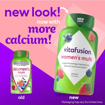 Vitafusion Womens Multivitamin Gummies, Berry Flavored Daily Vitamins for Women With Vitamins Vitafusion