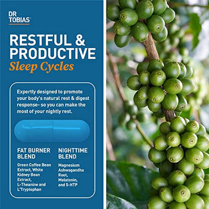 Dr. Tobias Fat Burner Nightly, Night Time Metabolic Support with White Kidney Bean Extract Dr. TobiasBuy Supplements Australia