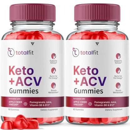 (2 Pack) Total Fit Keto ACV Gummies Advanced Apple Cider Vinegar Supplement Reviews Fyvus