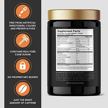 Pure Cane Natural Pre Workout Powder for Men & Women - No Artificial Sweeteners Pure Cane Supplements, Inc.