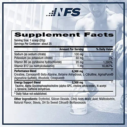 NF Sports Pre-Workout - Supports Energy, Cognitive Function, Strength, and Muscular NF Sports