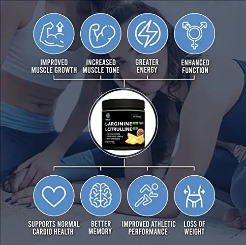 BlueEarth Company L-Arginine 5000mg + L-Citrulline Complex Powder Supplement Drink BlueEarth Company