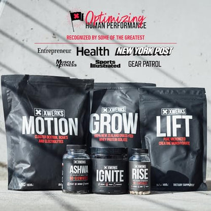 Xwerks Grow 100% New Zealand Grass-Fed Whey Protein - 25g of Pure Isolate Protein Xwerks
