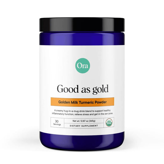 Ora Organic Golden Milk Powder - Ayurvedic Turmeric Powder with Organic Adaptogens - Ashwagandha, Reishi and Ginger | Organic, Gluten-Free, Soy-Free, Vegan, Non-GMO - Maple & Vanilla, 30 Servings Ora OrganicBuy Supplements Australia