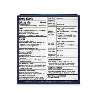 Xyzal Allergy Pills, 24-Hour Allergy Relief, 80-Count, Original Prescription Strength Xyzal