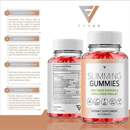 (2 Pack) Slimming Gummies It Works for Weight Loss with Apple Cider Vinegar Itworks Its Fyvus