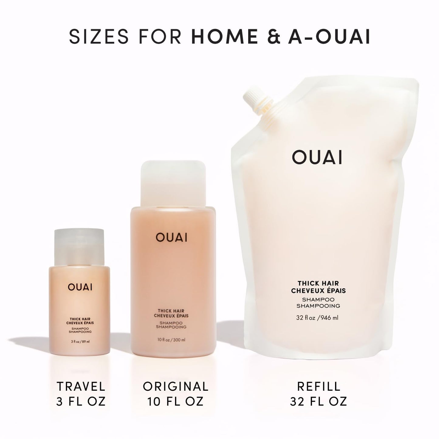 OUAI Thick Shampoo - Moisturizing Shampoo with Keratin, Marshmallow Root, Shea Butter, Avocado Oil for Thick Hair - Strengthens & Hydrates Strands - Paraben, Phthalate & Sulfate Free (10 Fl Oz) OUAIBuy Supplements Australia