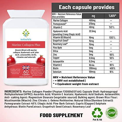 nfiniVit Marine Collagen Plus Blend Capsules - Hair Growth Enhancer with Enriched Vitamin C and Vitamin E InfiniVitBuy Supplements Australia