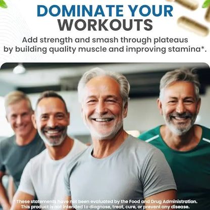 Advanced Muscle Building Supplement for Men with RipFactor, Zinc Picolinate, Vitamin D3 Revival Point