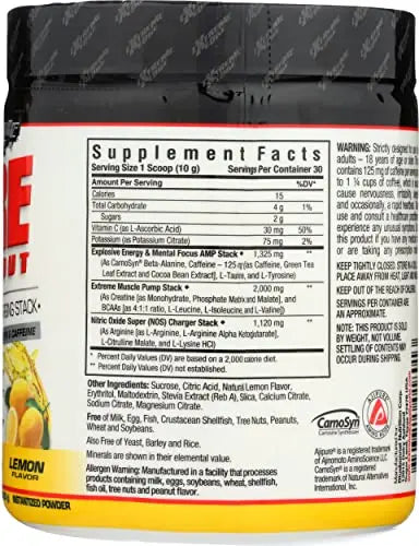 Bluebonnet Nutrition Extreme Edge Pre workout, Muscle Recharging Formula, Increases Bluebonnet