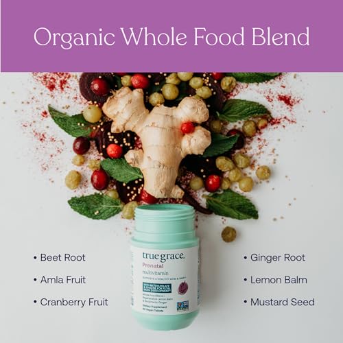 True Grace Prenatal Multivitamin - 60 Vegan Tablets - Supports a Healthy Mom & Baby True Grace