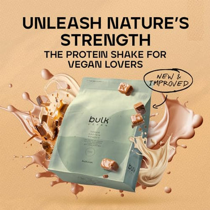 Bulk Vegan Protein Powder, Caramel Latte Flavour, 500 g, New & Improved Formula, 14 Servings Bulk