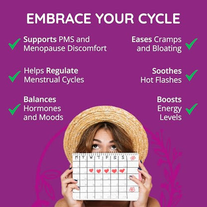 Happy Healthy Hippie Hormone Balance for Women - PMS Support Supplement & Menopause Happy Healthy Hippie