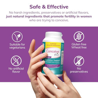 CONCEIVE PLUS Womens Ovulation Support - PCOS Supplement for Fertility CONCEIVE PLUS